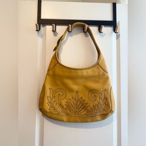 Vintage Cole Haan Mustard Yellow Leather Hobo